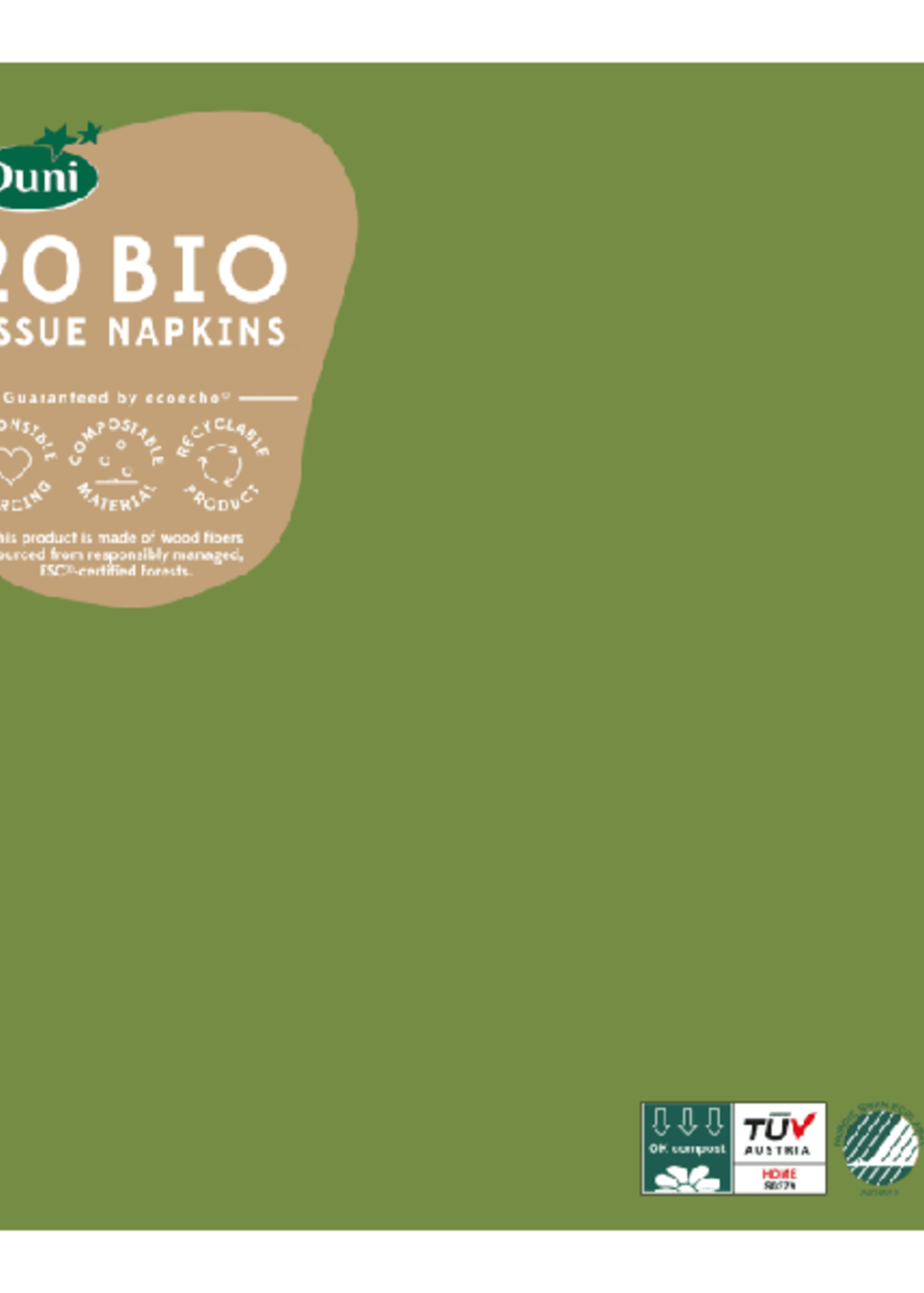 Duni Servetten Leaf Green 33x33cm