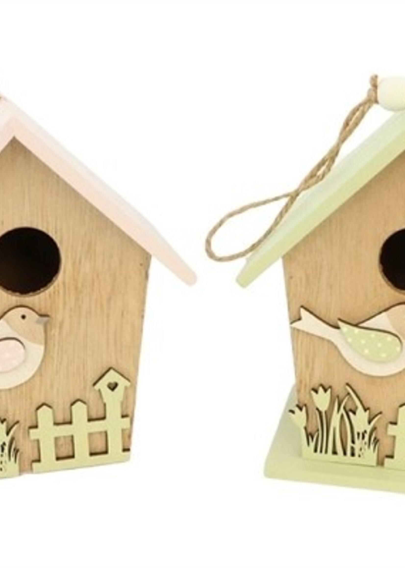 Vogelhuis Scenery hout 14,5x9xh12cm