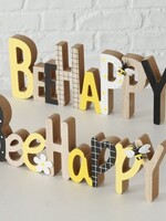 Boltze Home Houten letters Be Happy of Bee Happy L30cm
