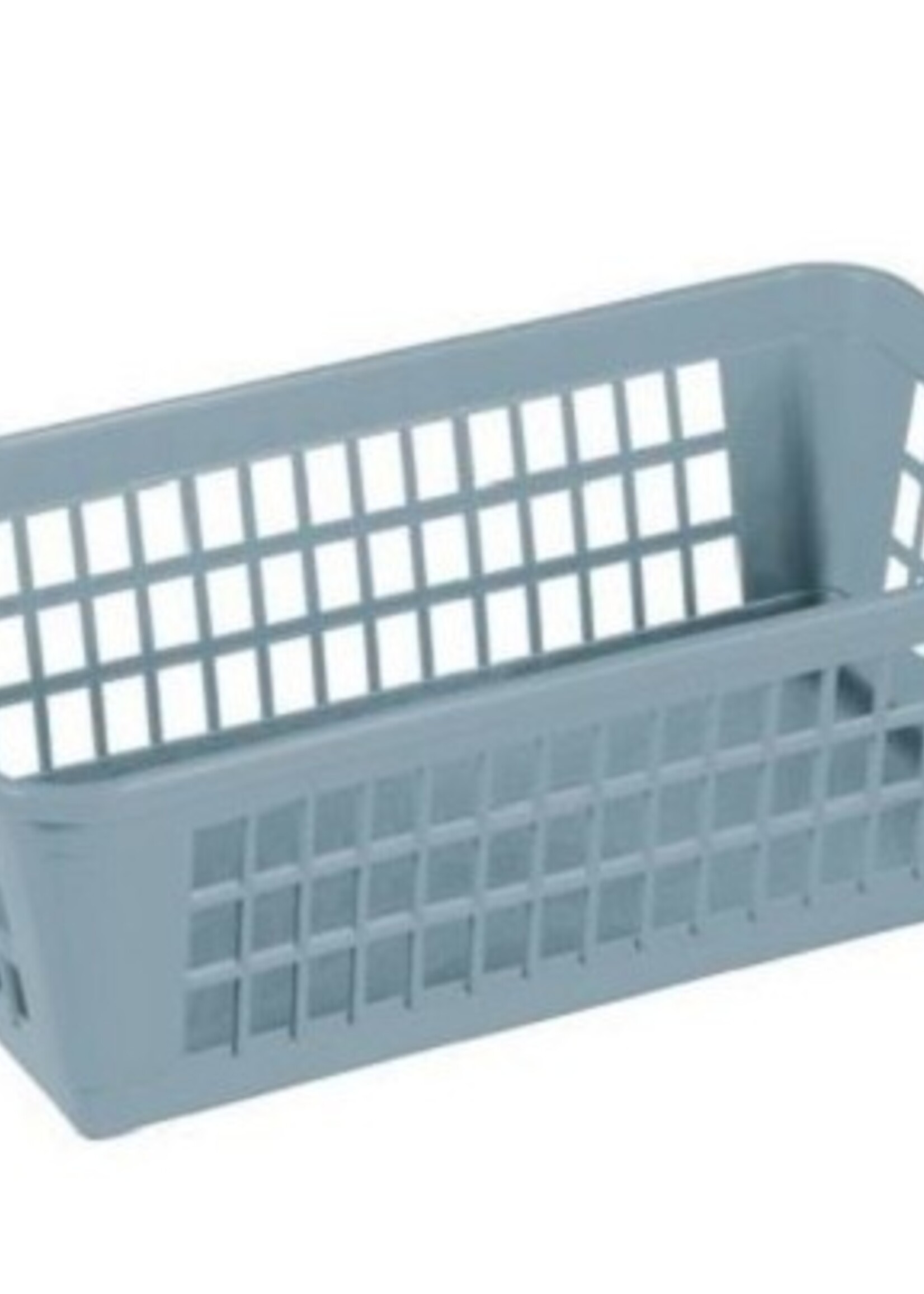 Sunware Basic opbergmandje 25x15x8cm zilver metallic 2Liter