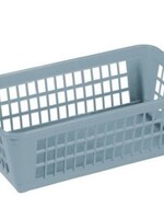 Sunware Basic opbergmandje 30x20x12cm zilver metallic 4 Liter