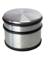 Deurstopper Ø9x7,5cm mat staal