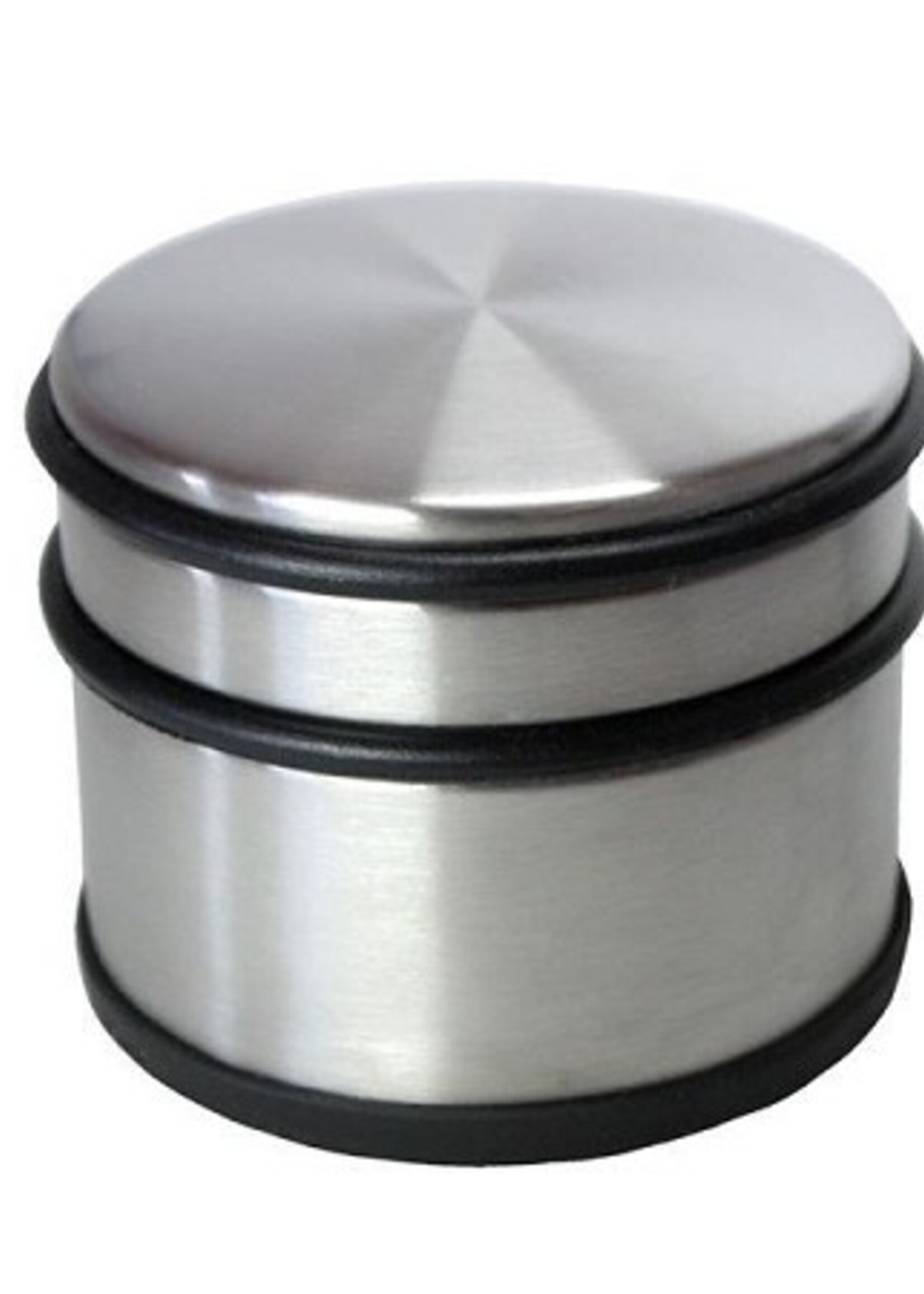 Deurstopper Ø9x7,5cm mat staal
