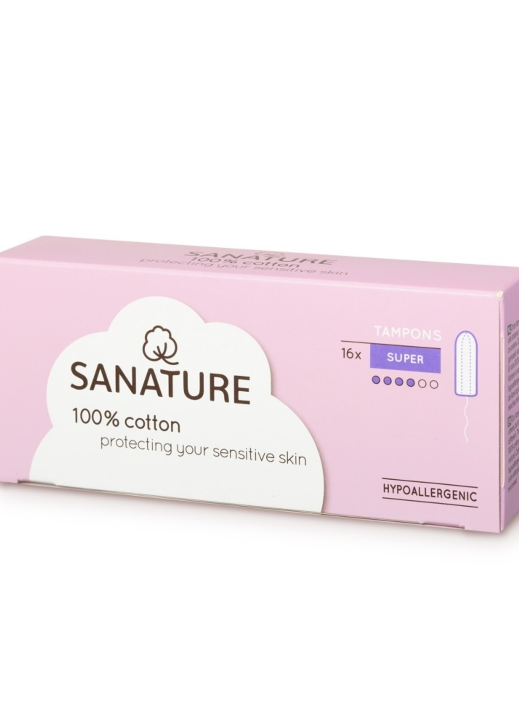 Sanature Tampons Digital Super 100% Katoen 16stuks