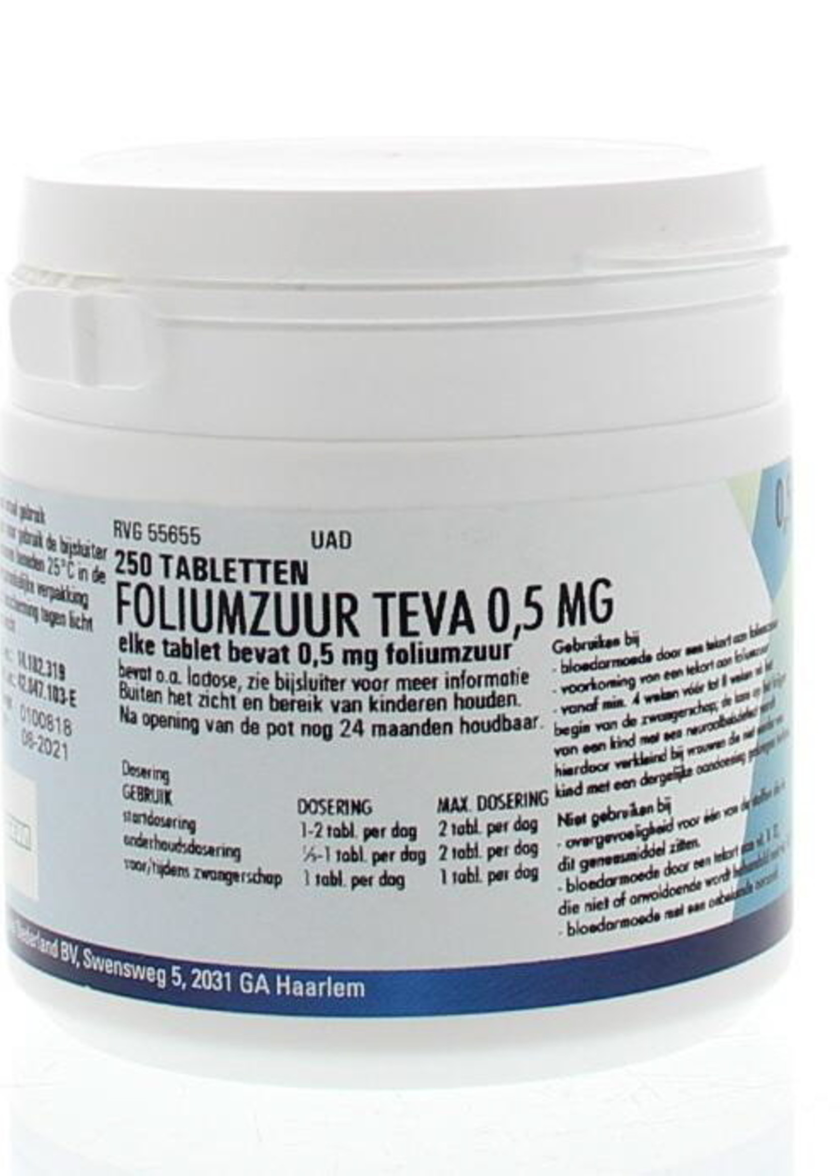 PCH Foliumzuur 0.5 250 tabletten