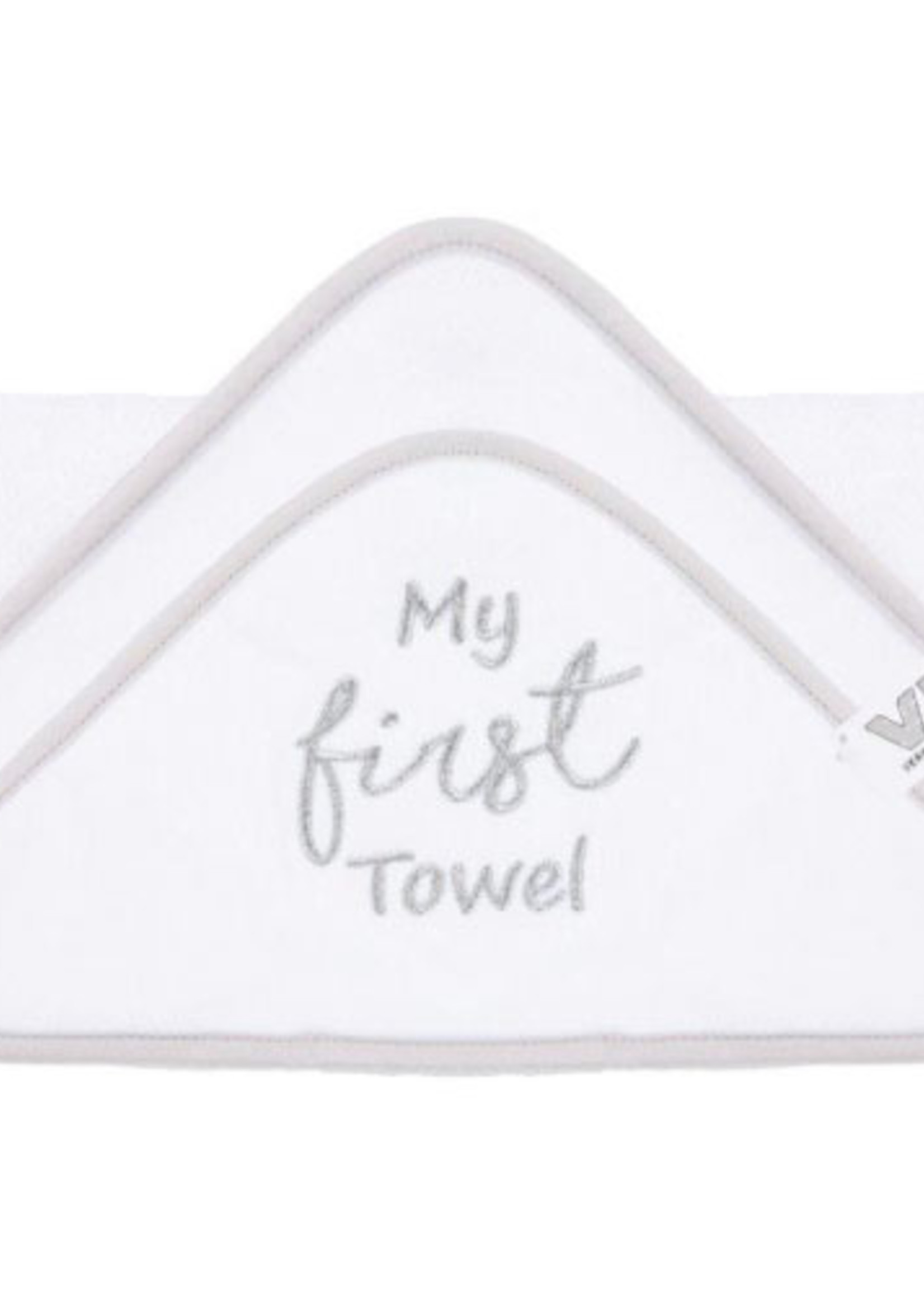 VIB Badcape Wit + Zilver (My First Towel)