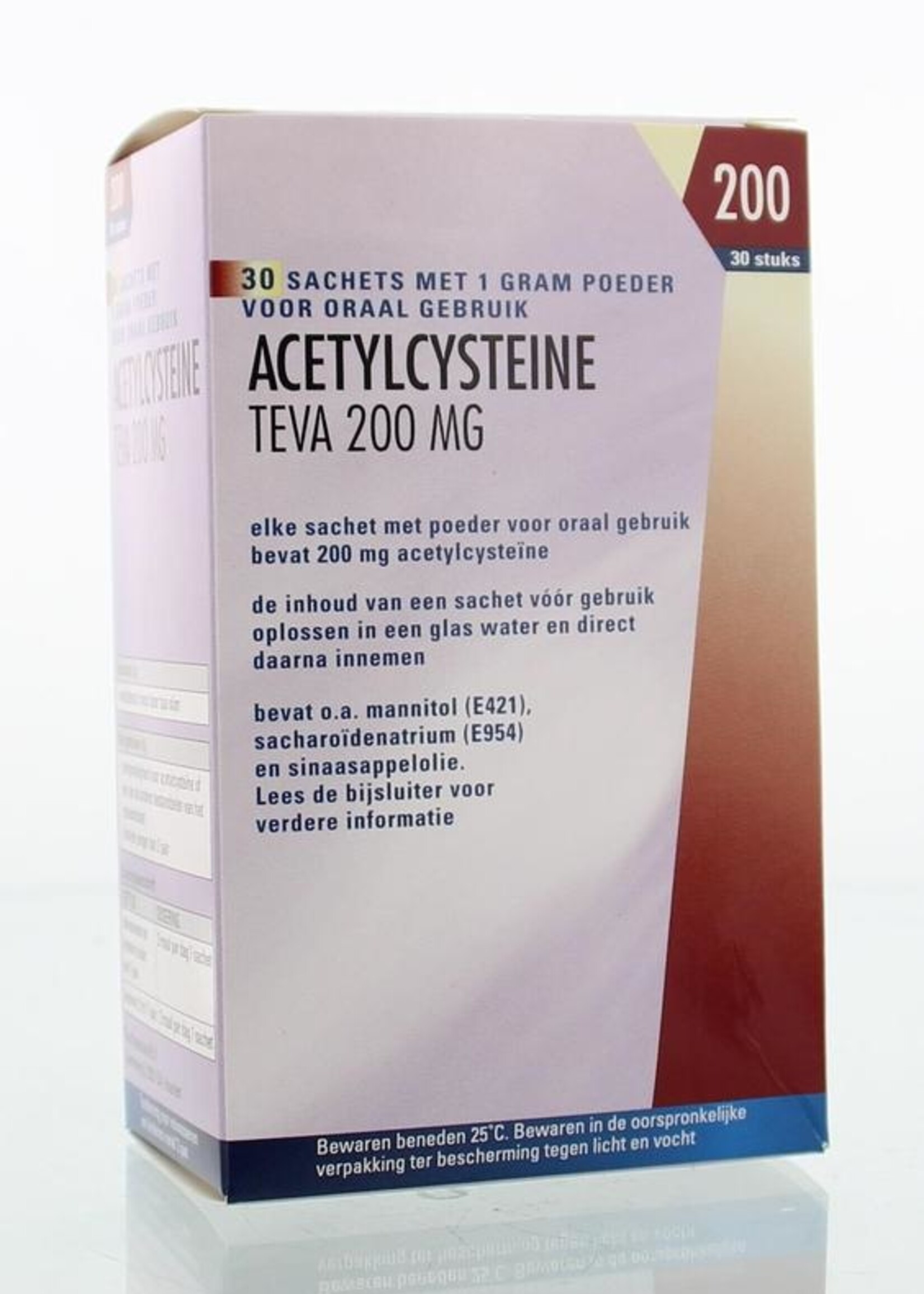 Teva Acetylcysteine 200mg poeder 30 sachets