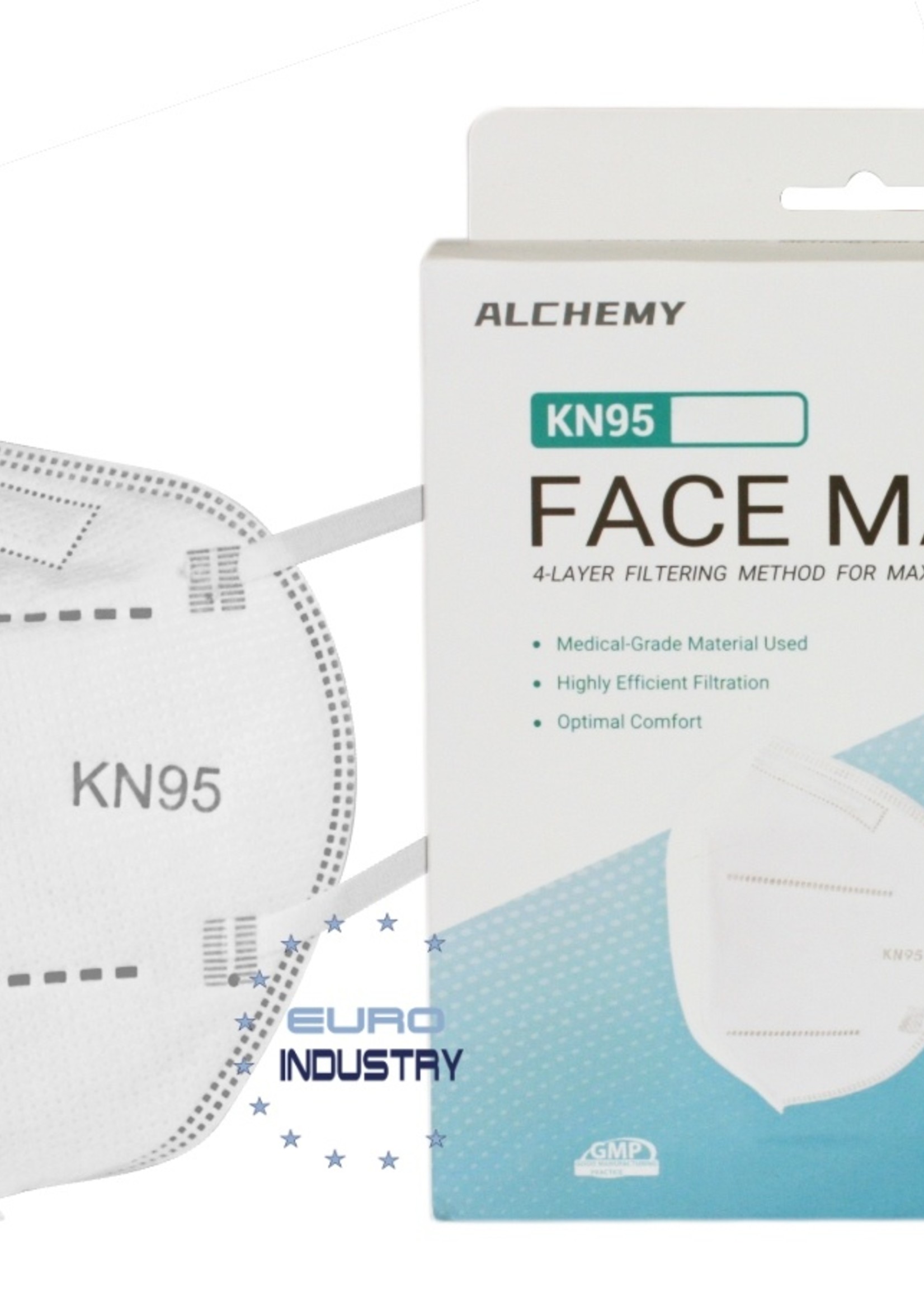 KN95 FFP2 Facemask mondkapje wit - 10 stuks