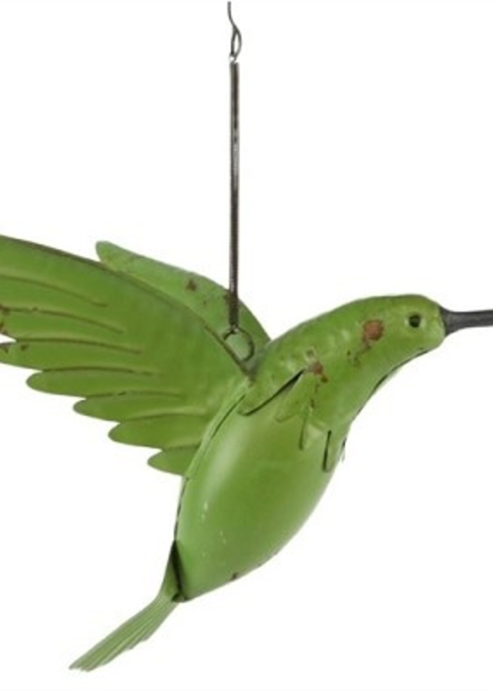Hanger Kolibrie 31,5x22xh23cm groen metaal