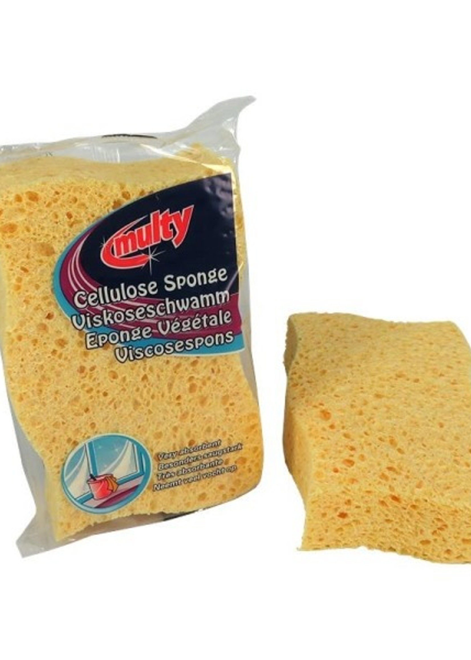 Multy Viscose huishoudspons 13x10x4cm