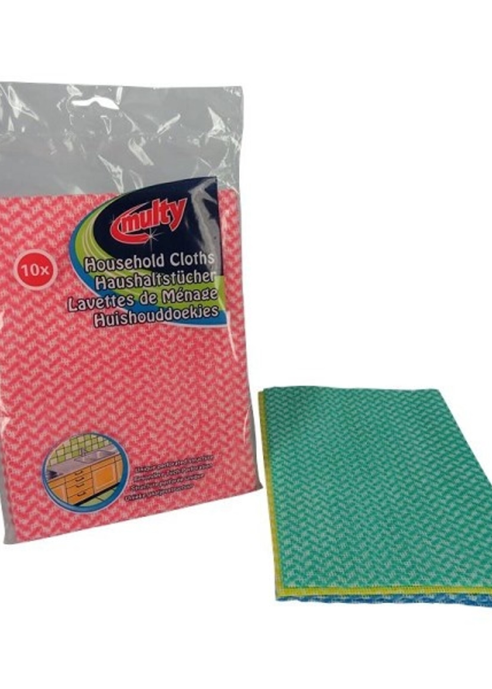 Multy Huishouddoekjes dun pak a 10 stuks 51x37cm