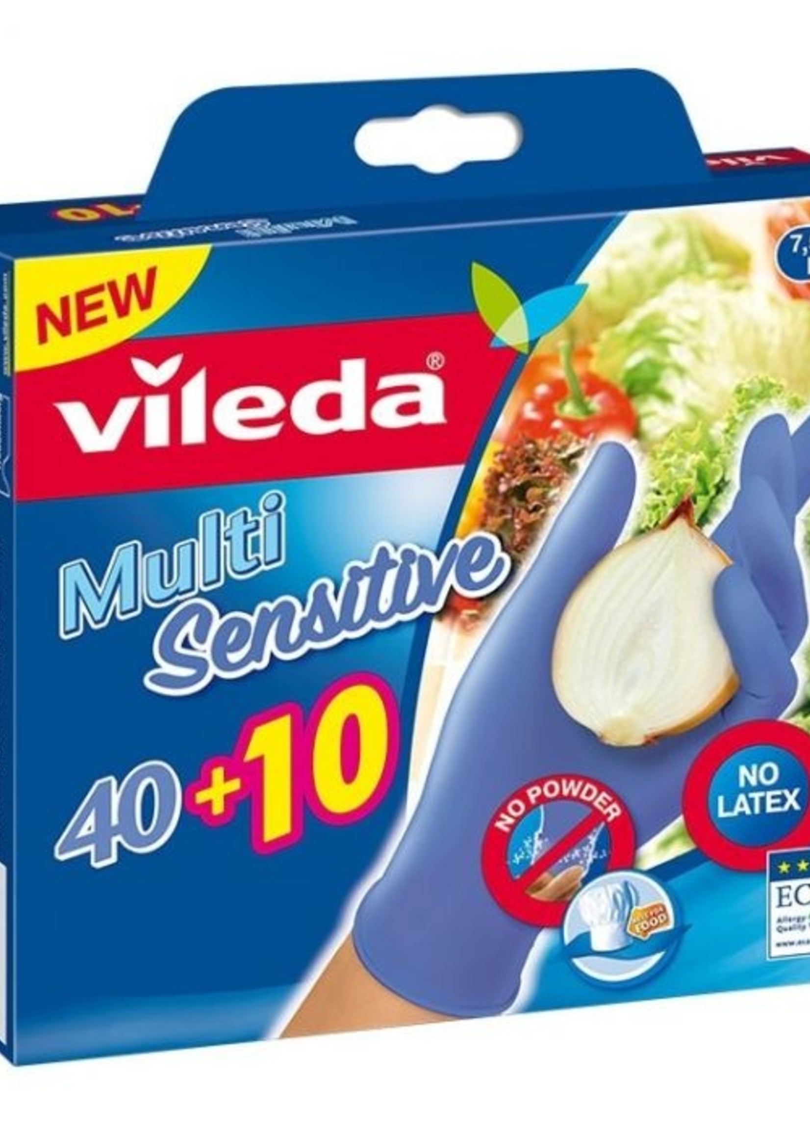 Vileda Handschoenen MultiSensitive M/L - 50 stuks -100% nitrile