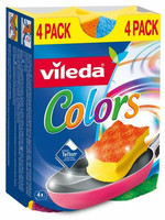 Vileda Schuursponzen Colors 4 stuks