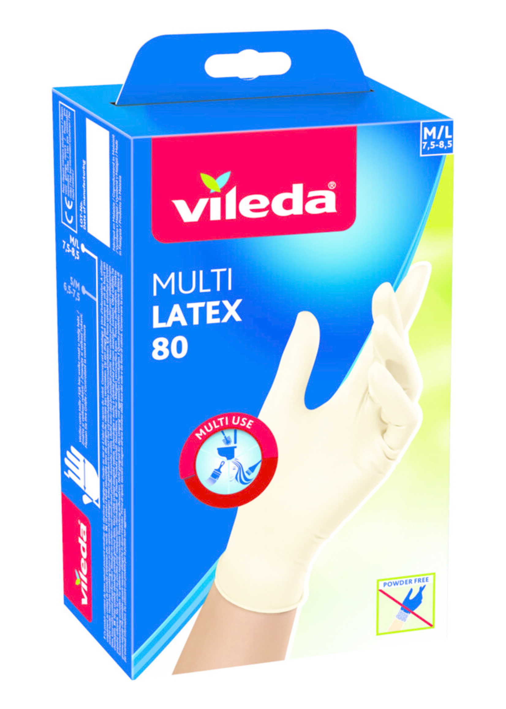Vileda Multi Latex M//L Handschoenen 80 Stuks