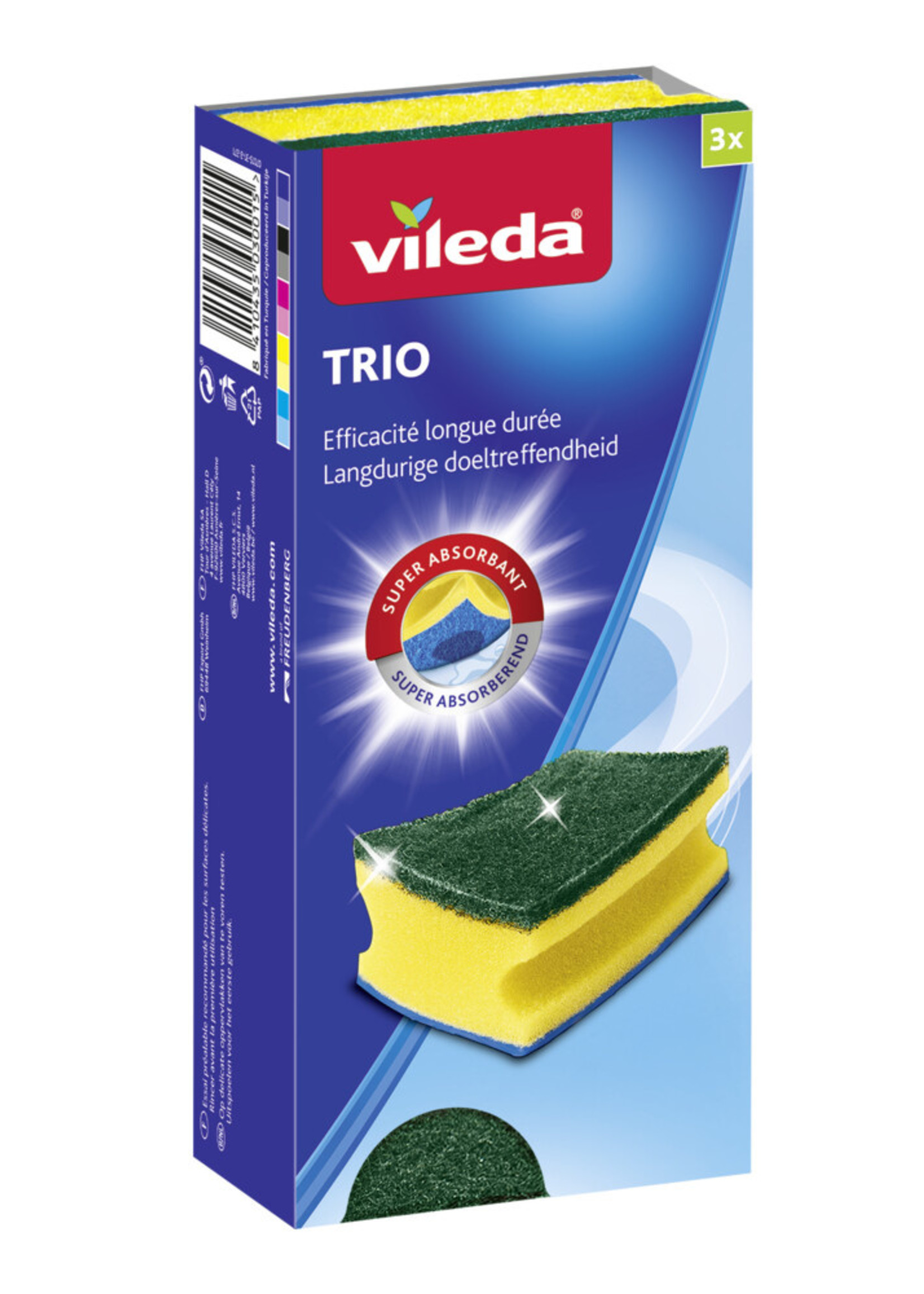 Vileda Trio Schuurspons 3 Stuks