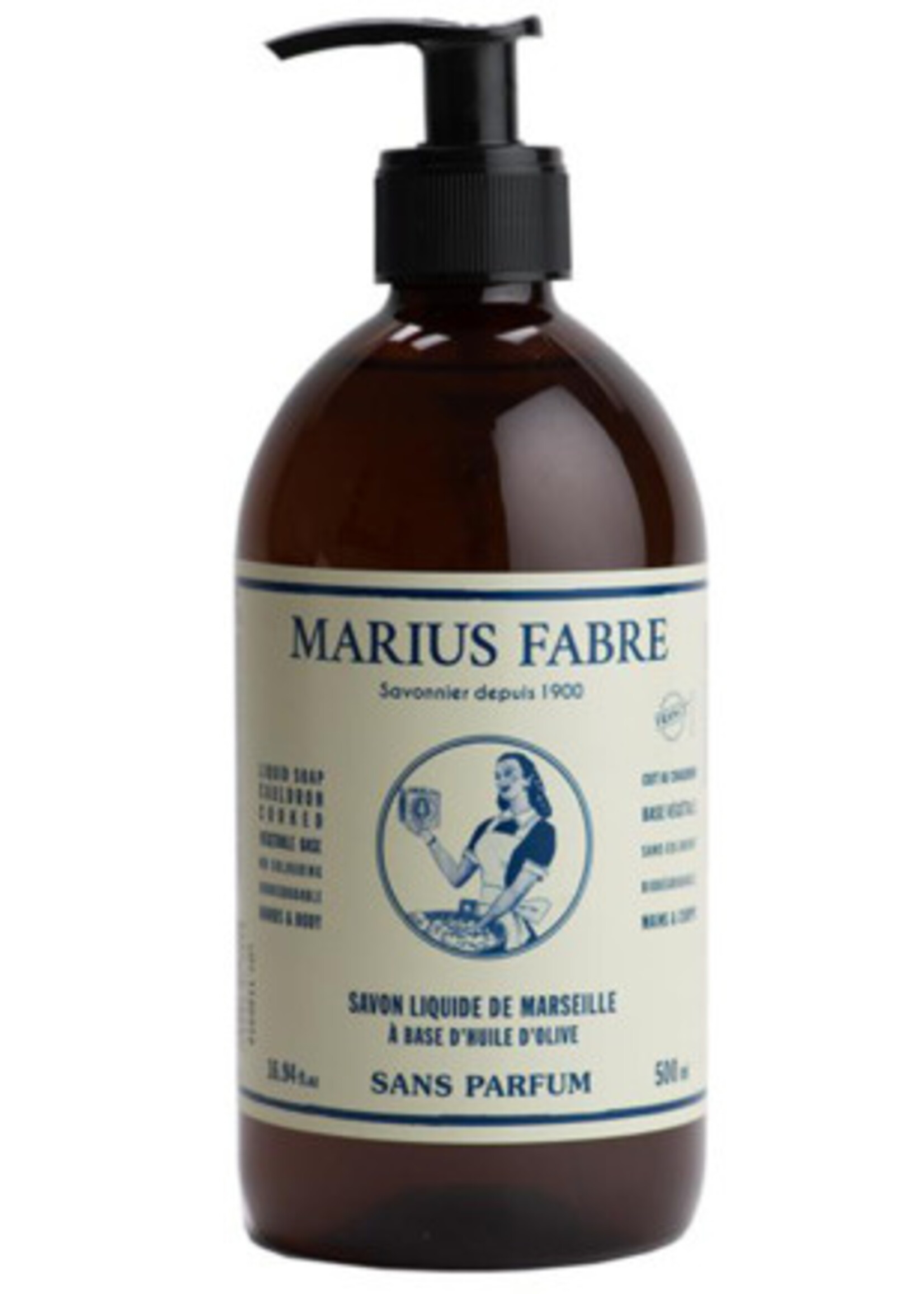 Marius Fabre Nature Marseille Zeep Zonder Parfum Met Pomp (500ml)