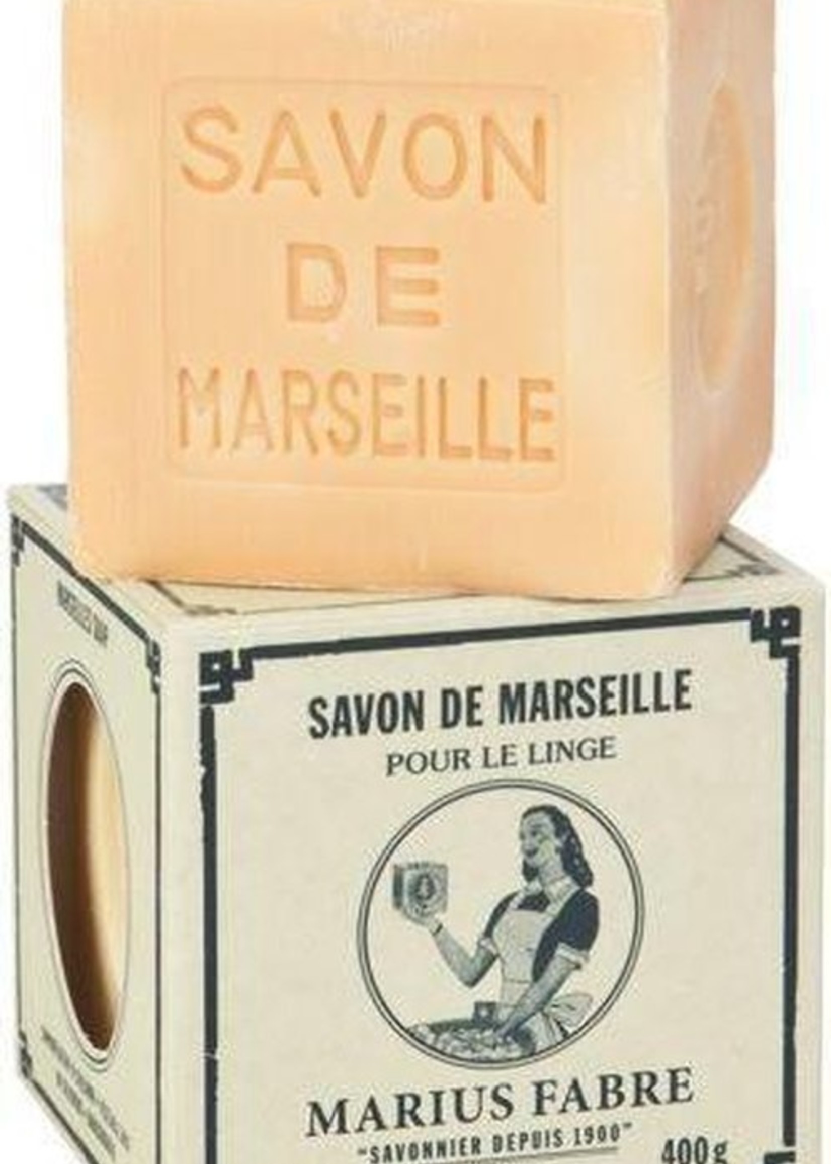 Savon de Marseille Blanc pour le Linge 400 g Marius Fabre