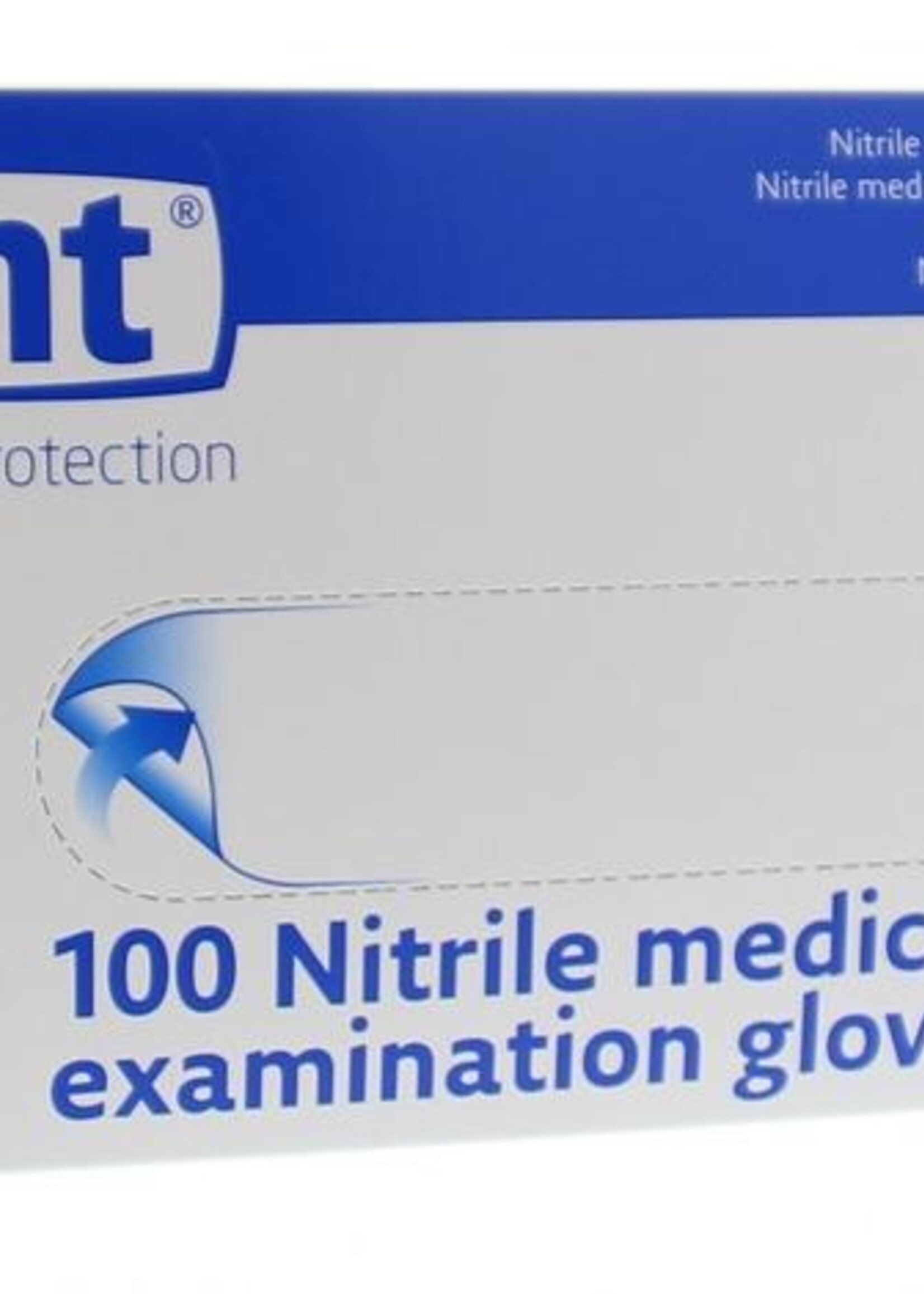 CMT Onderzoekshandschoen nitril blauw poedervrij m 100st