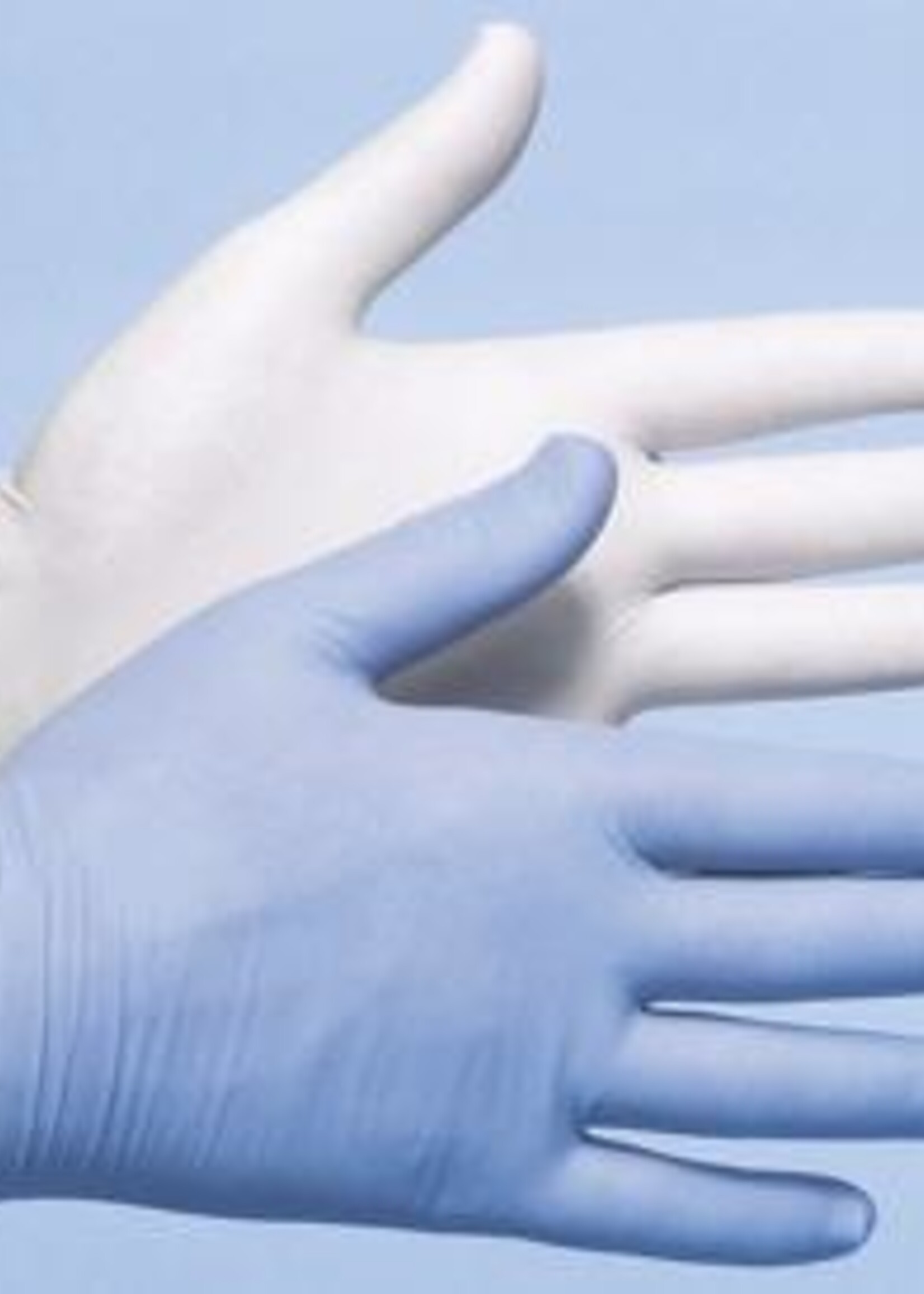 CMT Onderzoekshandschoen nitriel wit poedervrij  100st