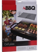 Barbecue grill plaat 2 delig rvs 46x30cm