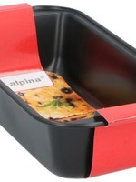 Alpina cakeblik non stick staal 25x13x6cm zwart