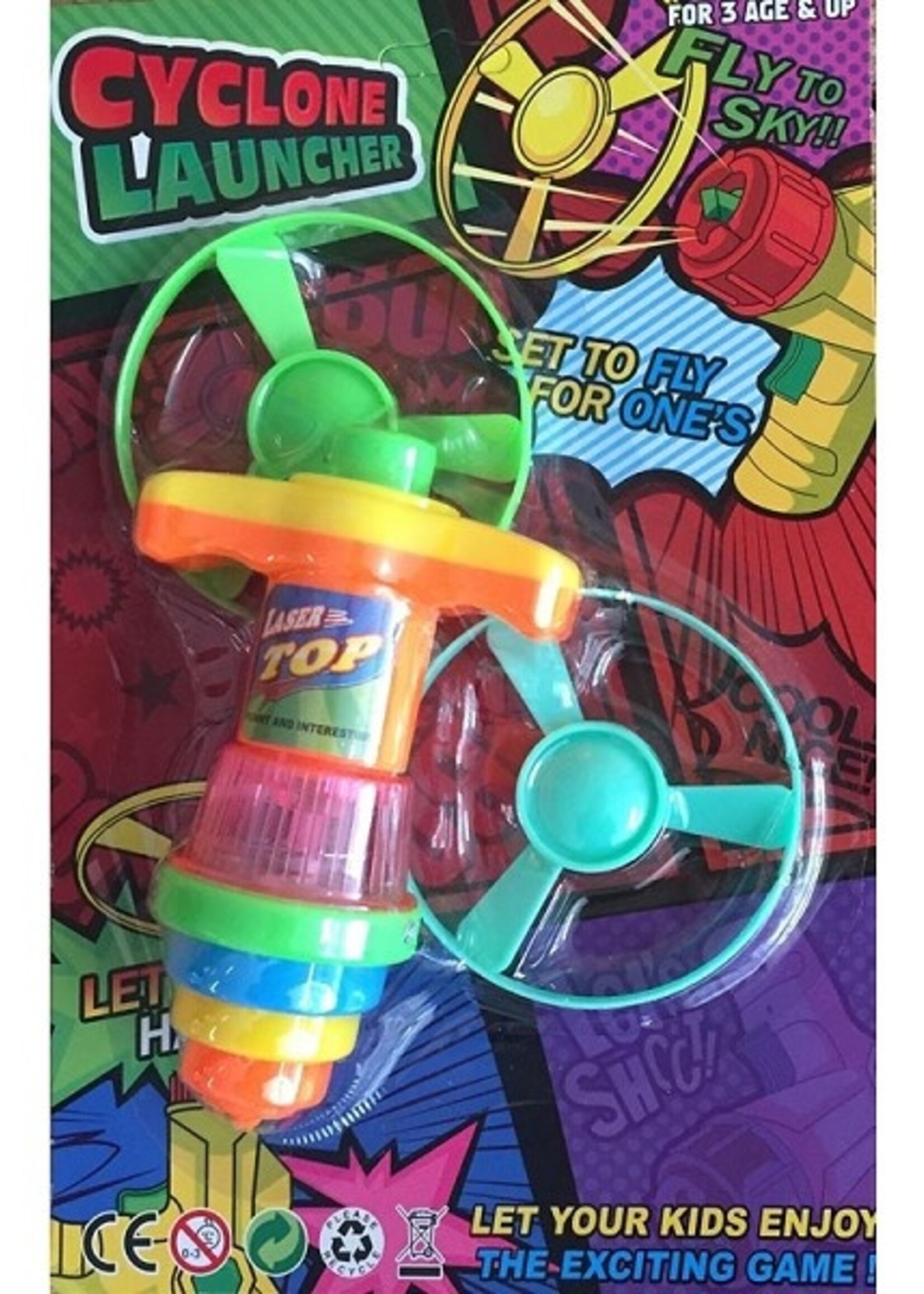 Cyclone Launcher afschiet tol op kaart