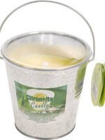 Citronella kaars in zinken emmertje 10x10cm