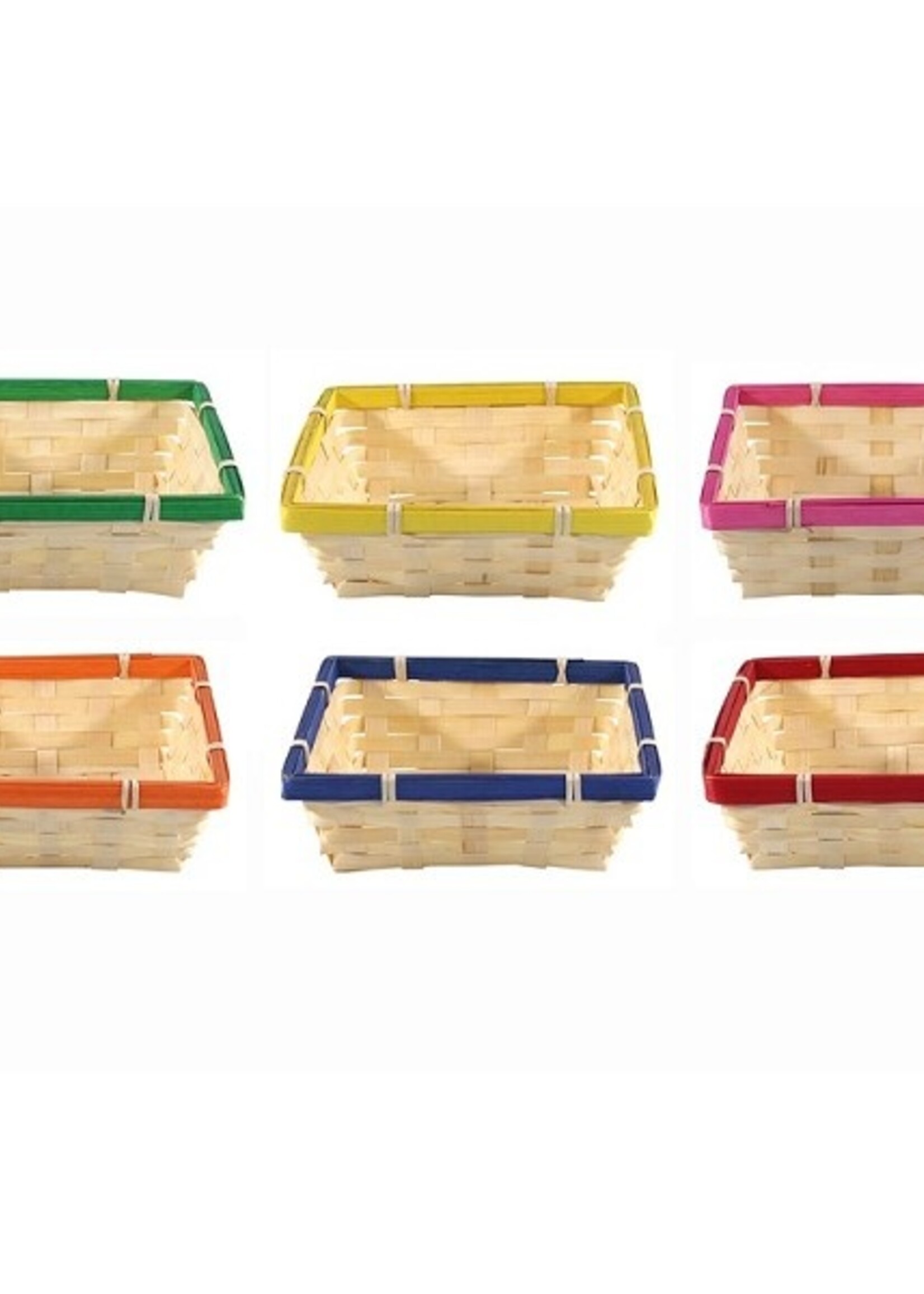 Mand bamboe gevlochten 18x18x7cm