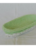 Mand ovaal groen 30x15x7cm