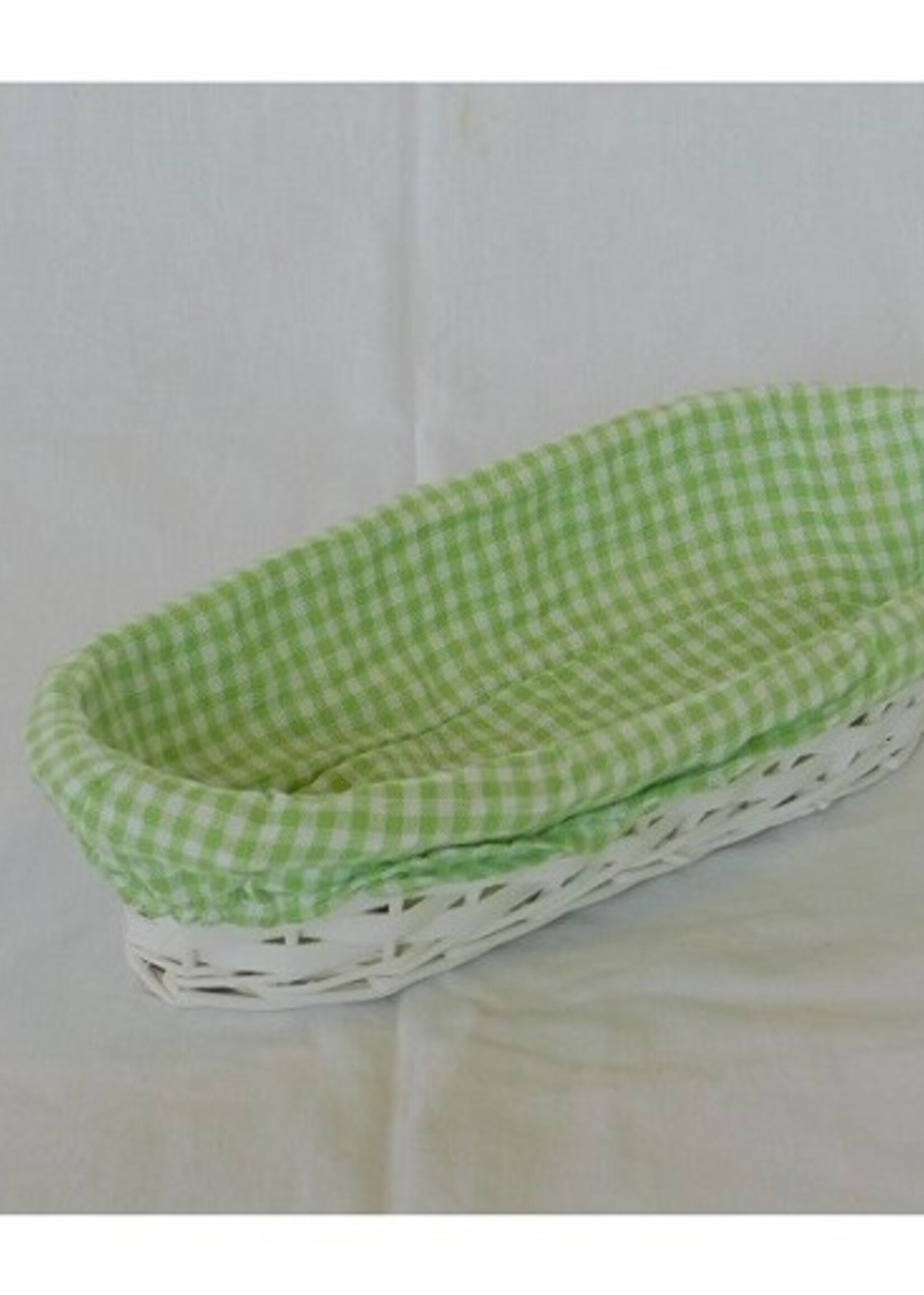 Mand ovaal groen 30x15x7cm