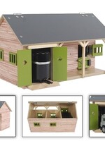 Kids Globe paardenstal met 2 boxen en berging 1:32 34x22x19cm