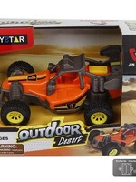 Outdoor desert buggy kunststof pull back licht en geluid 13cm