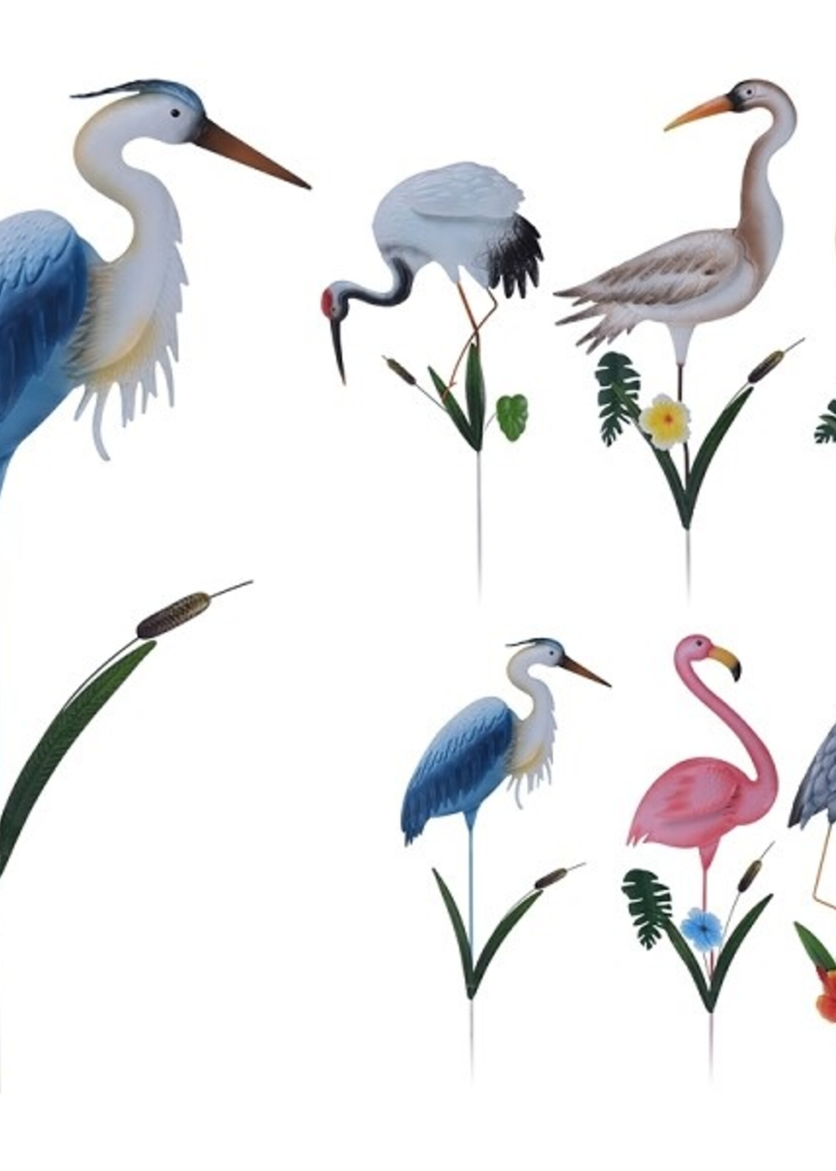 Tuinprikker vogel metaal op stok 40x1x100cm