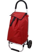 Boodschappentrolley alu rood 85x41x12cm