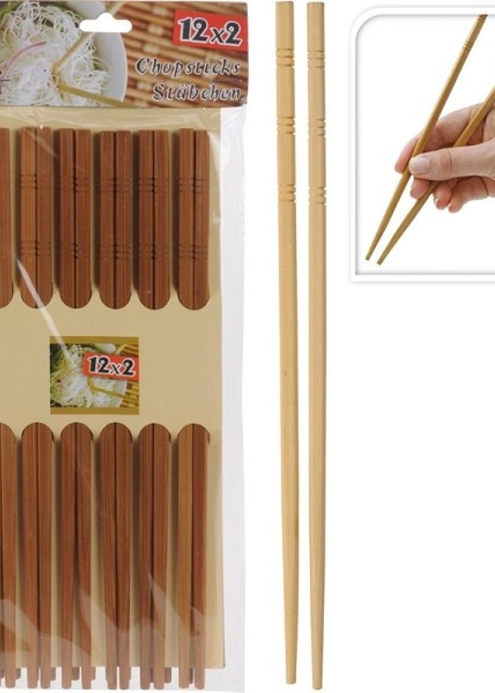 Chopsticks eetstokjes bamboe set a 12 paar