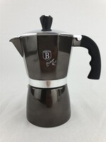 Berlingerhaus espresso maker perculator 6 kops shiny black collection aluminium