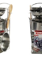 Pannenspeelset RVS in standaard met accessoires