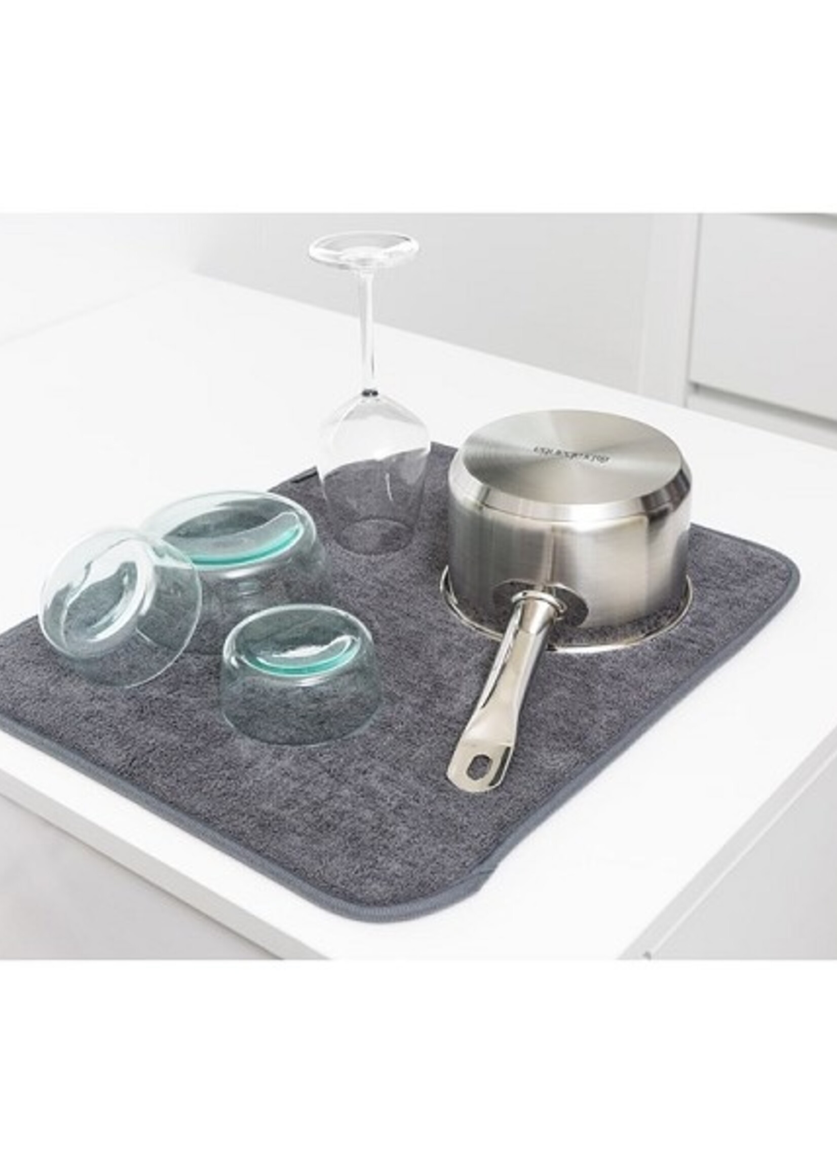 Brabantia Microvezel afdruipmat donker grijs