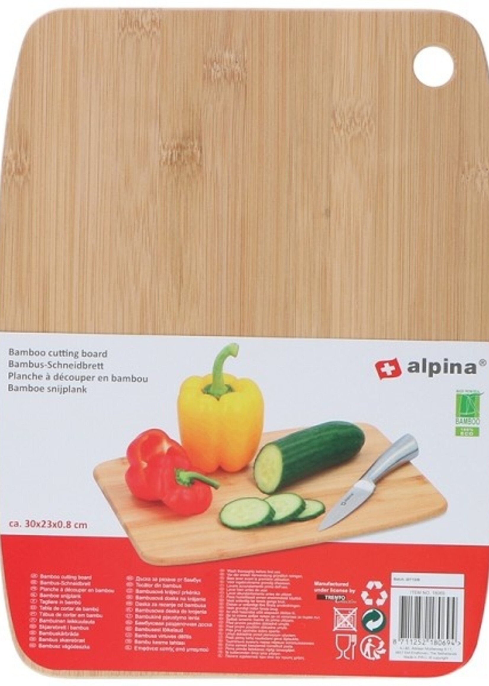 Alpina snijplank bamboe 30x23x0,8cm