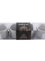 Serveerset met 4 porseleinen schaaltjes Ø5,5x4,6cm