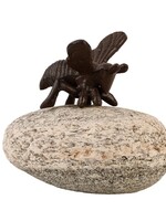 Esschert Design Bij gietijzer op steen 13,7x11,6x11,7cm