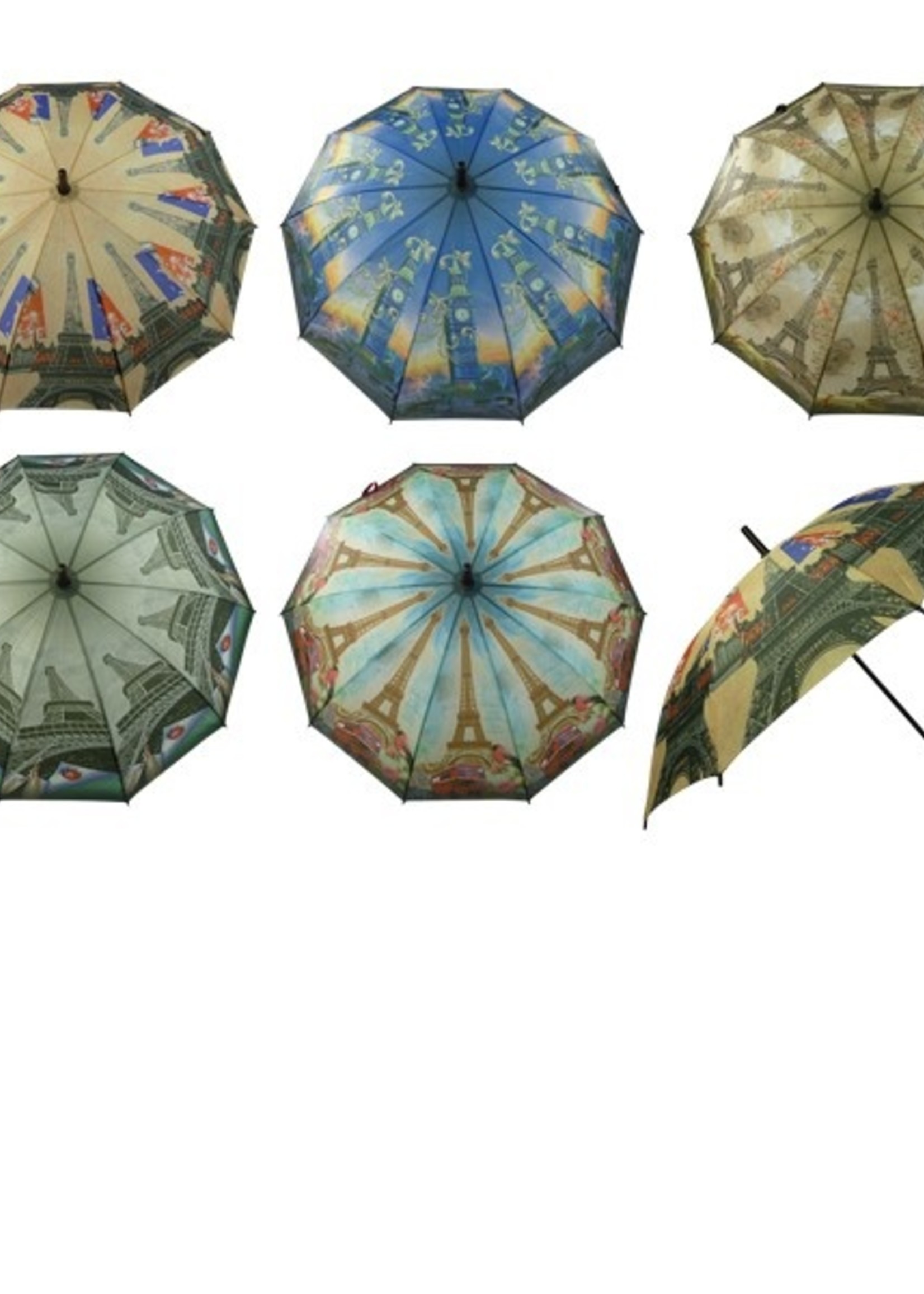 Paraplu automatisch 100 cm CITIES houtlook greep