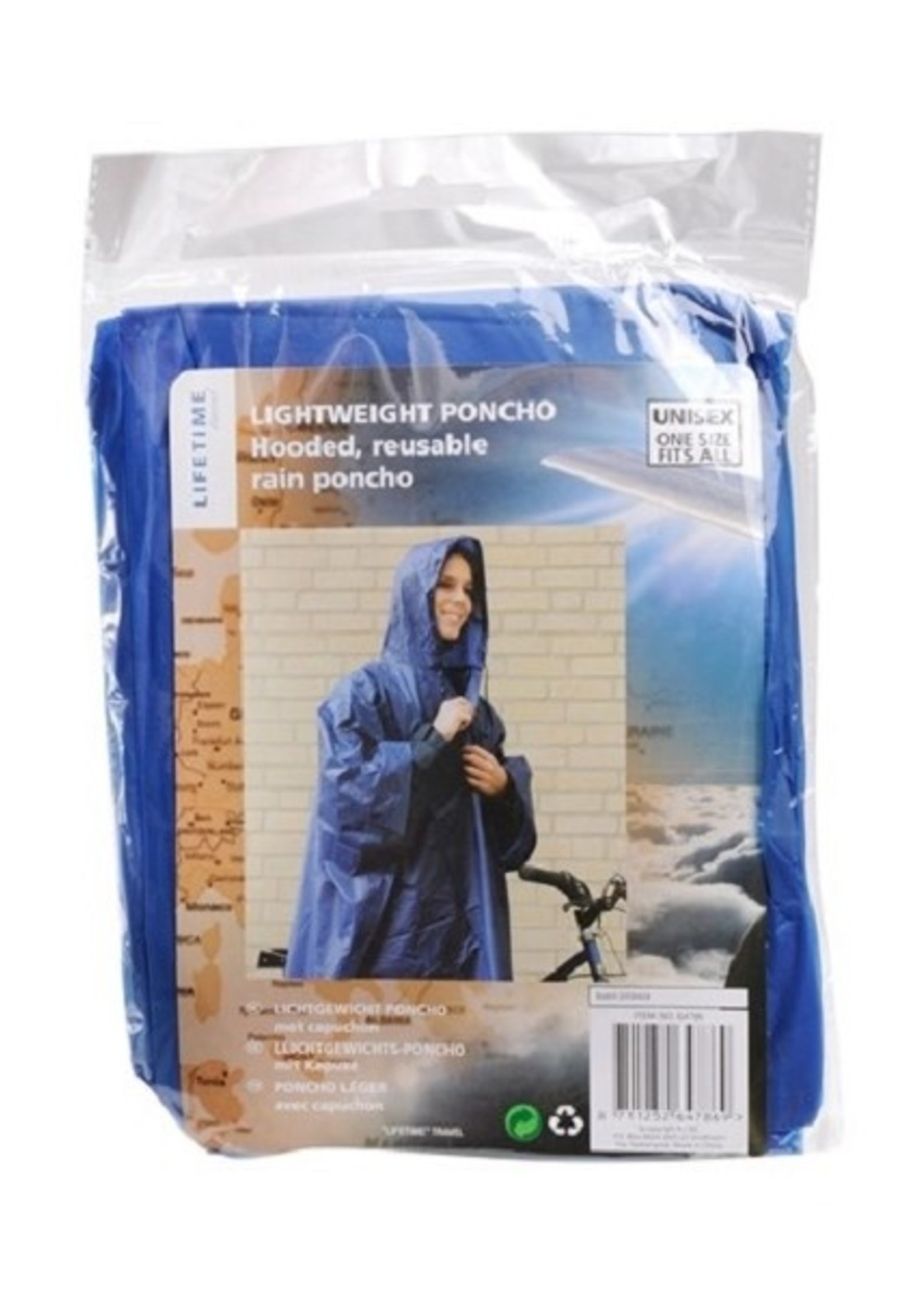 Lifetime poncho + capuchon lichtgewicht