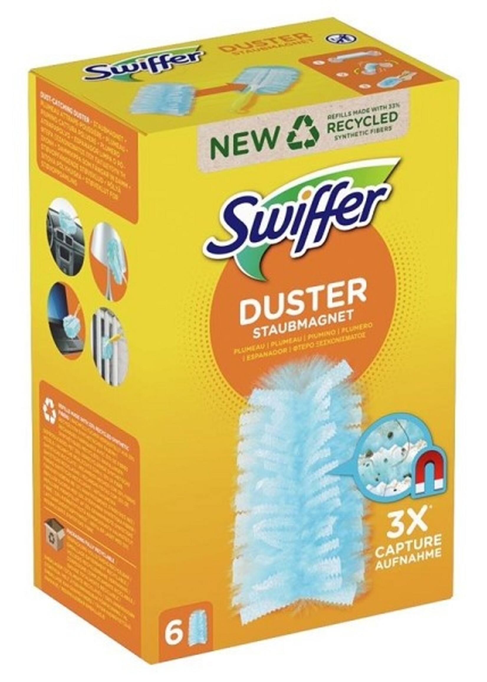 Swiffer Duster Trap & Lock navullingen doos 6 stofdoekjes
