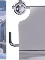 Toiletrolhouder RVS met klep