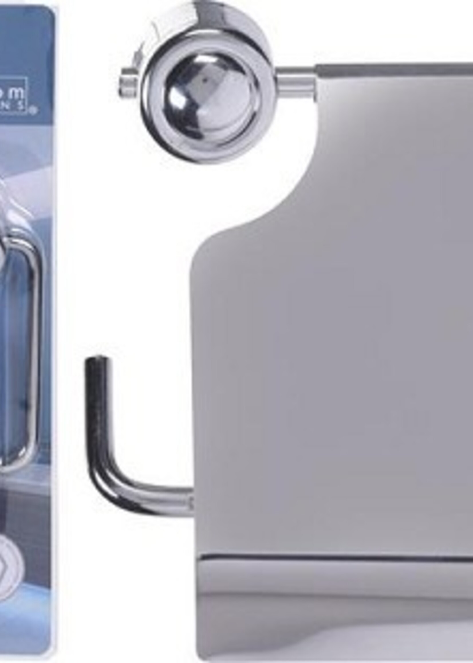 Toiletrolhouder RVS met klep