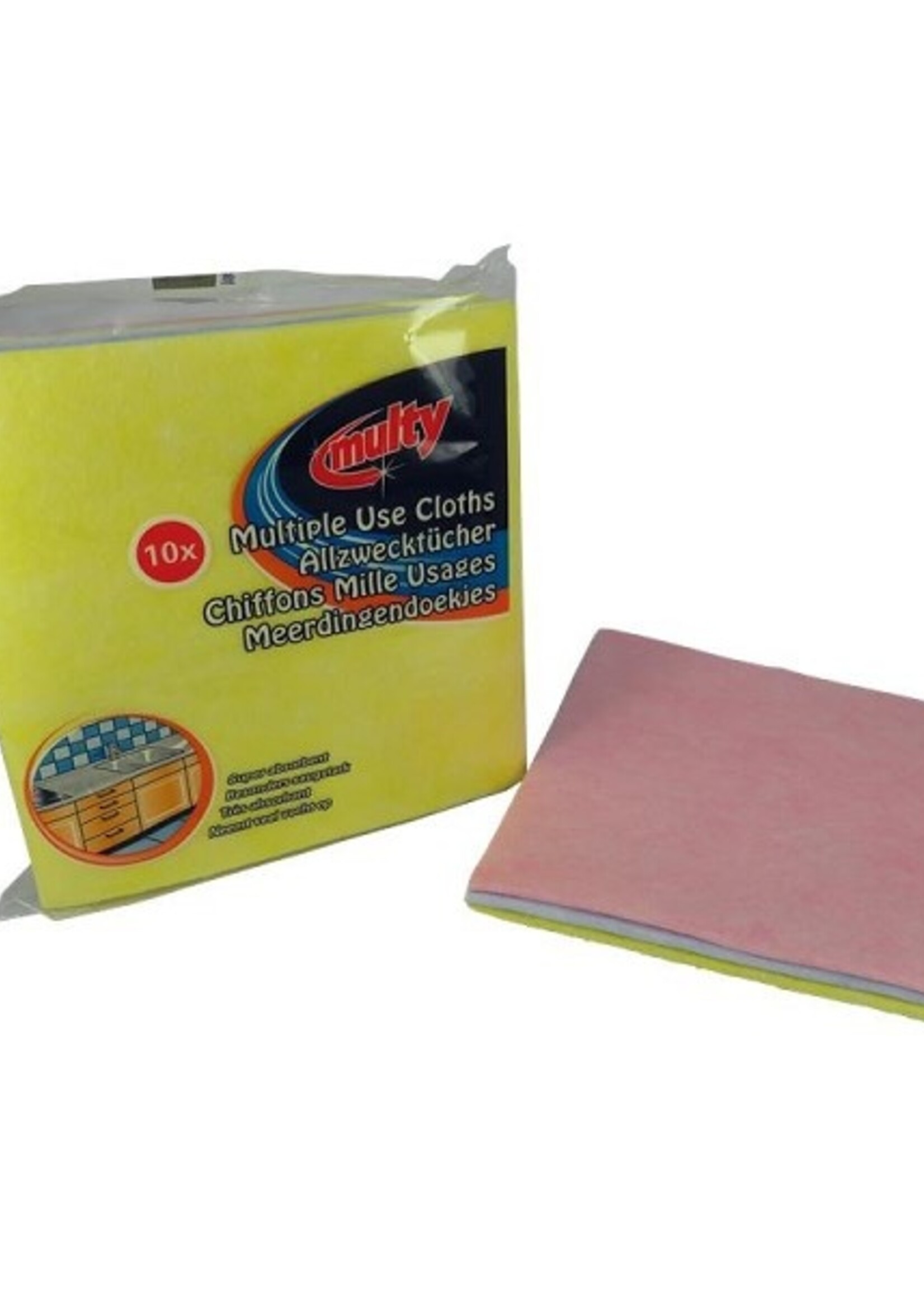 Multy Meerdingendoekjes viscose pak a 10 stuks 38x38cm