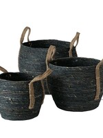 Mandenset Takeo 3-delig Jute Ø25-35cm Hoogte