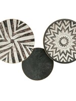 Wandobject Nairobi metaal 64x43x7cm zwart/wit