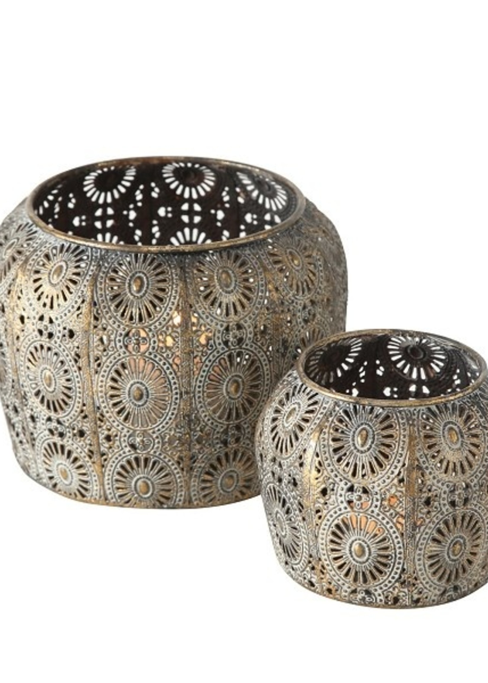 Windlichtset Malino 2-delig metaal